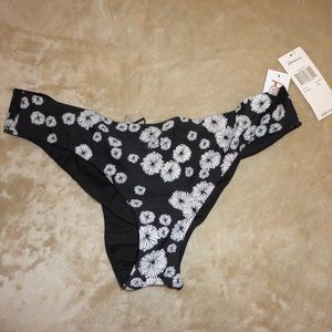 RAISINS Women's "Fiesta" Black & White Bikini Bottoms Size L NWT!!!